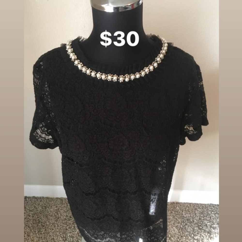 Black lace top